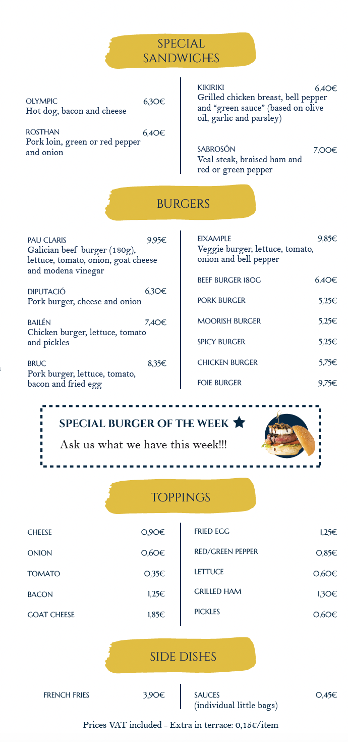 Special sandwiches