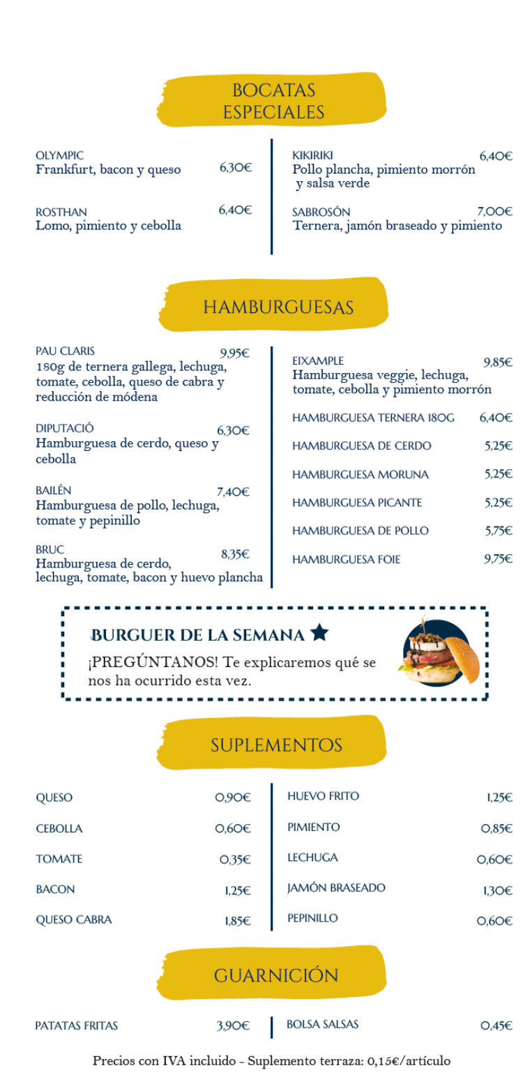 Bocatas especiales Frankfurt Pau Claris